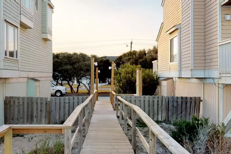 The beach access is very close with a full shower and wash down area