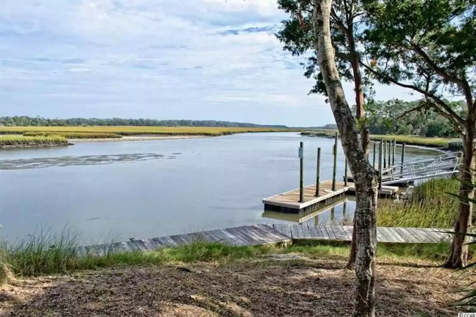The boardwalk is right outside the door for easy access to all your outdoor activities in the Bald Head Island Marsh reserve