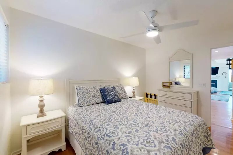 Bedroom #2 has a Queen bed and plenty of room