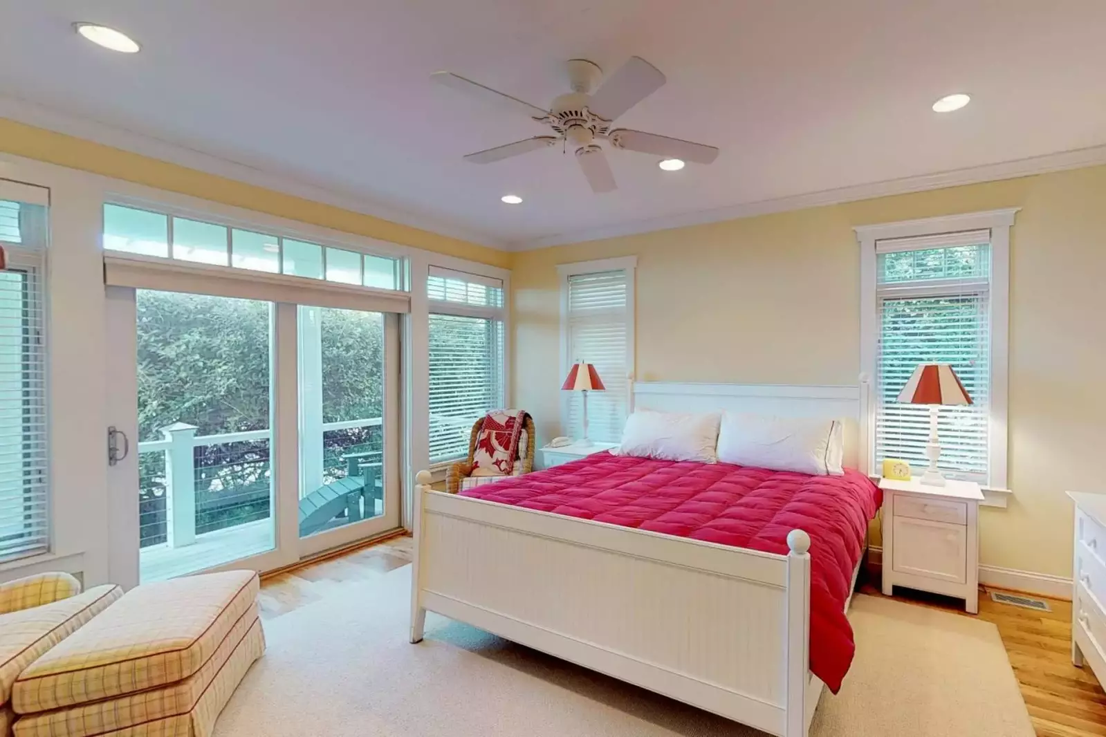 Owner suite on the same level as the kitchen and living room - Views and deck right outside your bedroom door