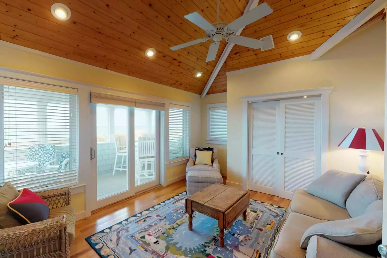 Plenty of seating available in the upstairs living room