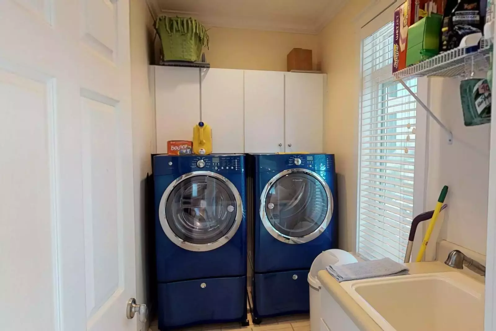 Laundry room with updated washer and dryer