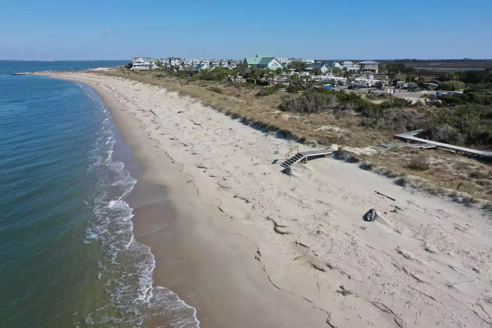 The Green Teal Beach access leads to a more secluded beach than the others, plenty of space for you and your group to relax