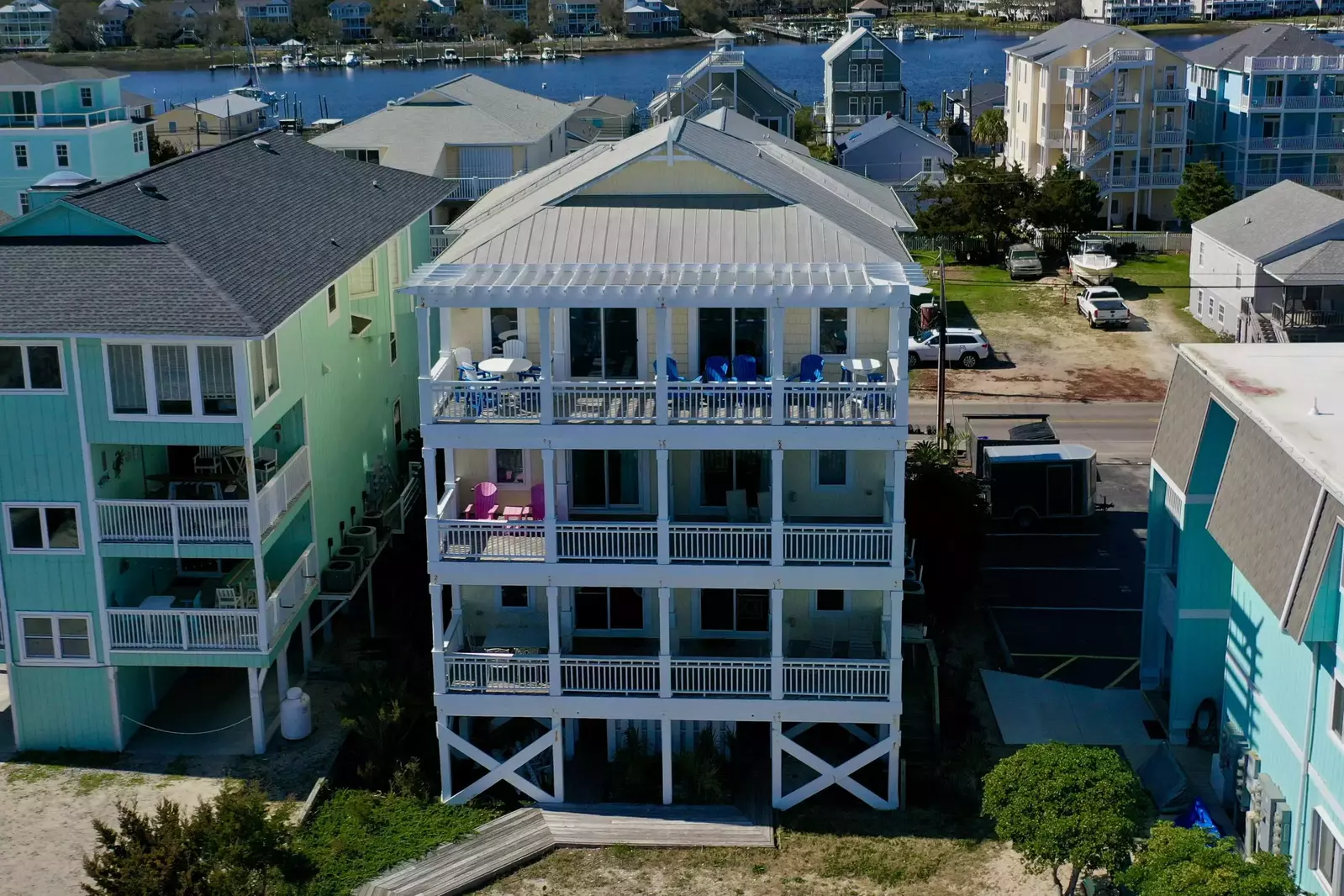Dolphin Watch is the bottom floor with half the second floor on the right