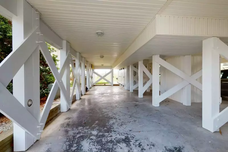 4 parking spots total with 2 under the covered carport!