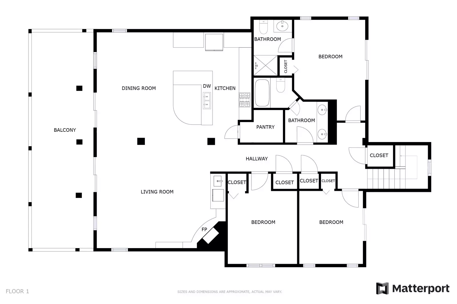 1st Floor (over parking area)
