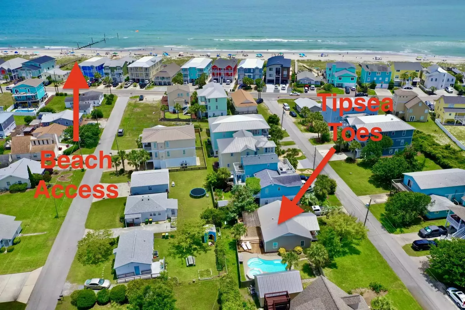 Tipsea Toes is an easy walk to the beach access