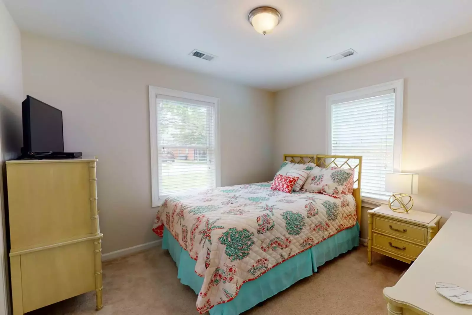 The second bedroom has a Queen bed