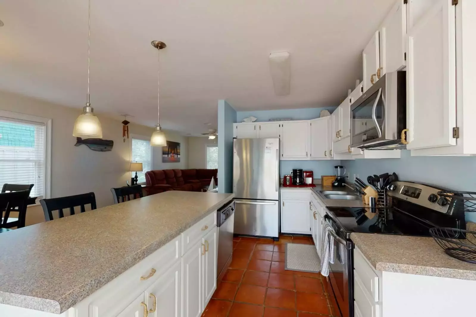 The kitchen is fully stocked with all you need to make that great meal for the entire group