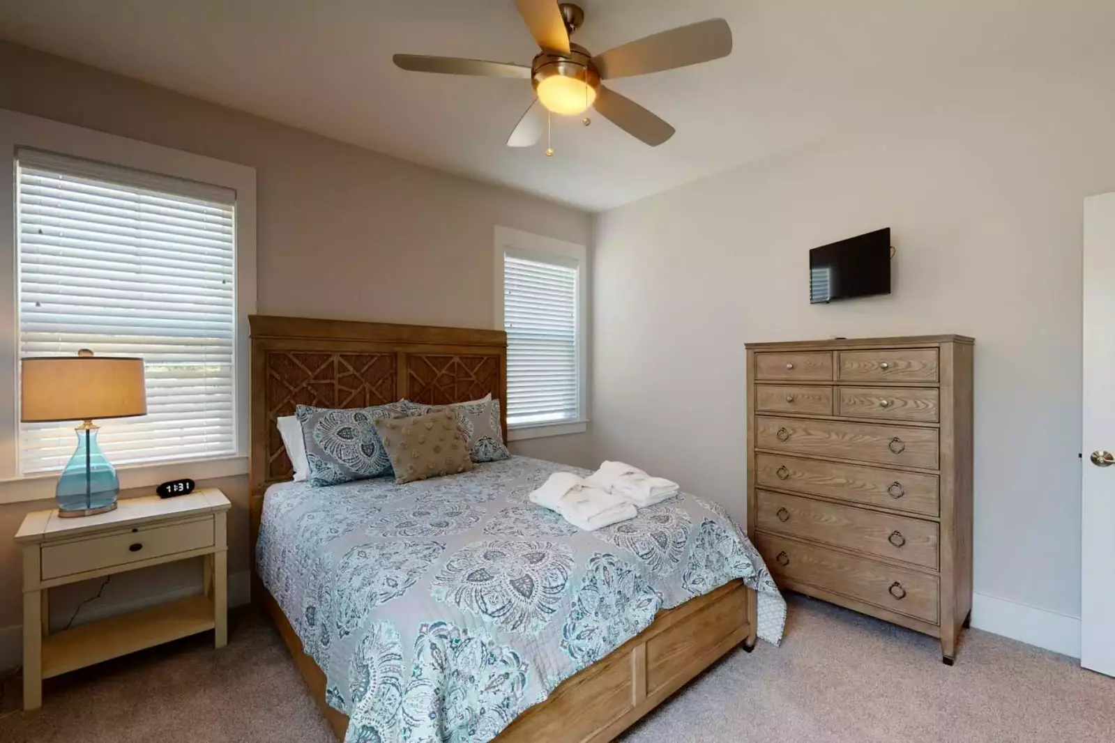 2nd floor bedroom has a queen bed and direct access to hall bathroom