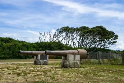 Fort Fisher historic site cannons