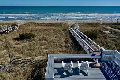 Relax on the beach walkway deck