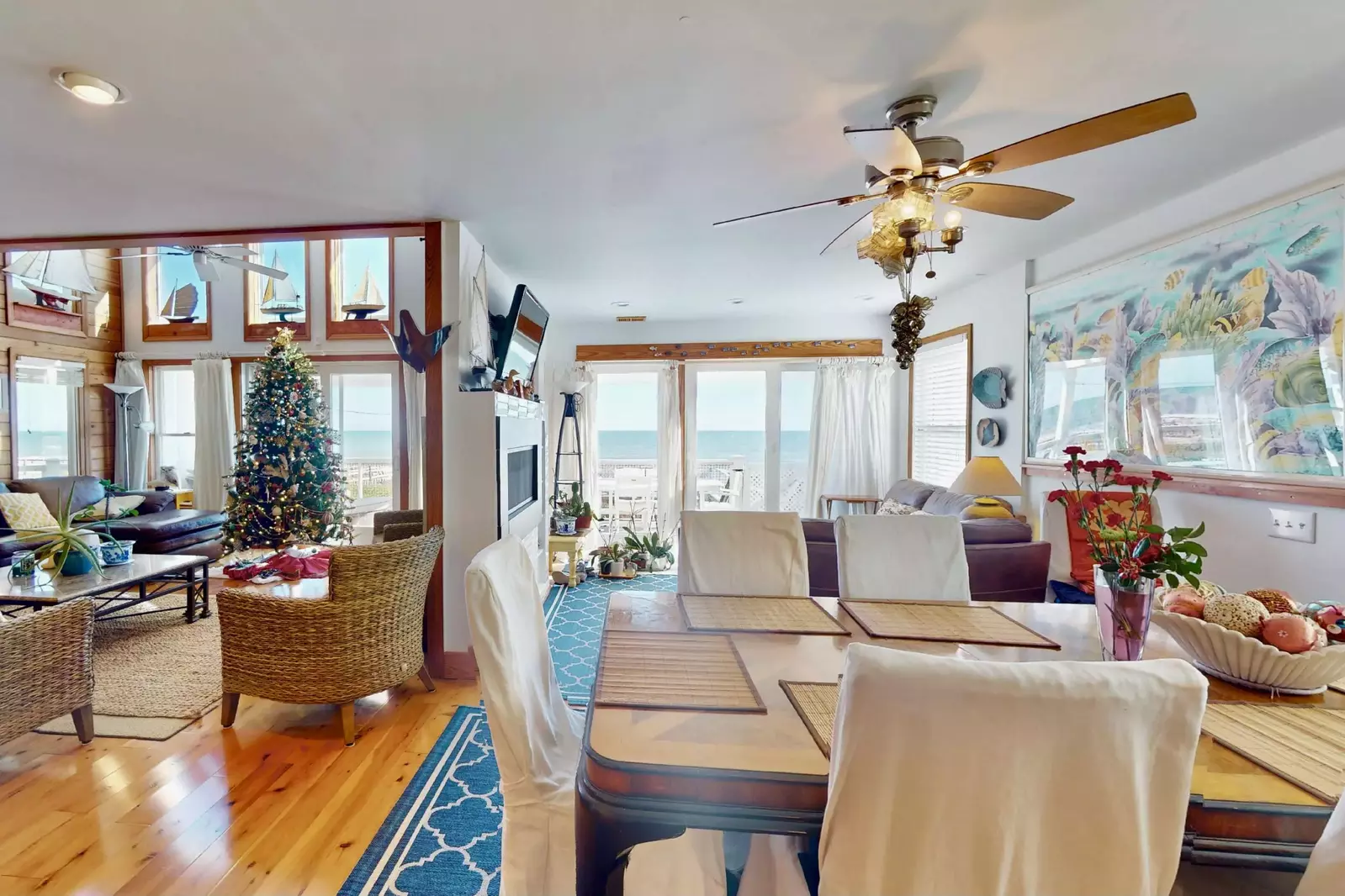 The main living area flows together