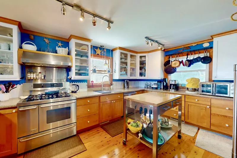 This kitchen offers ample counter space