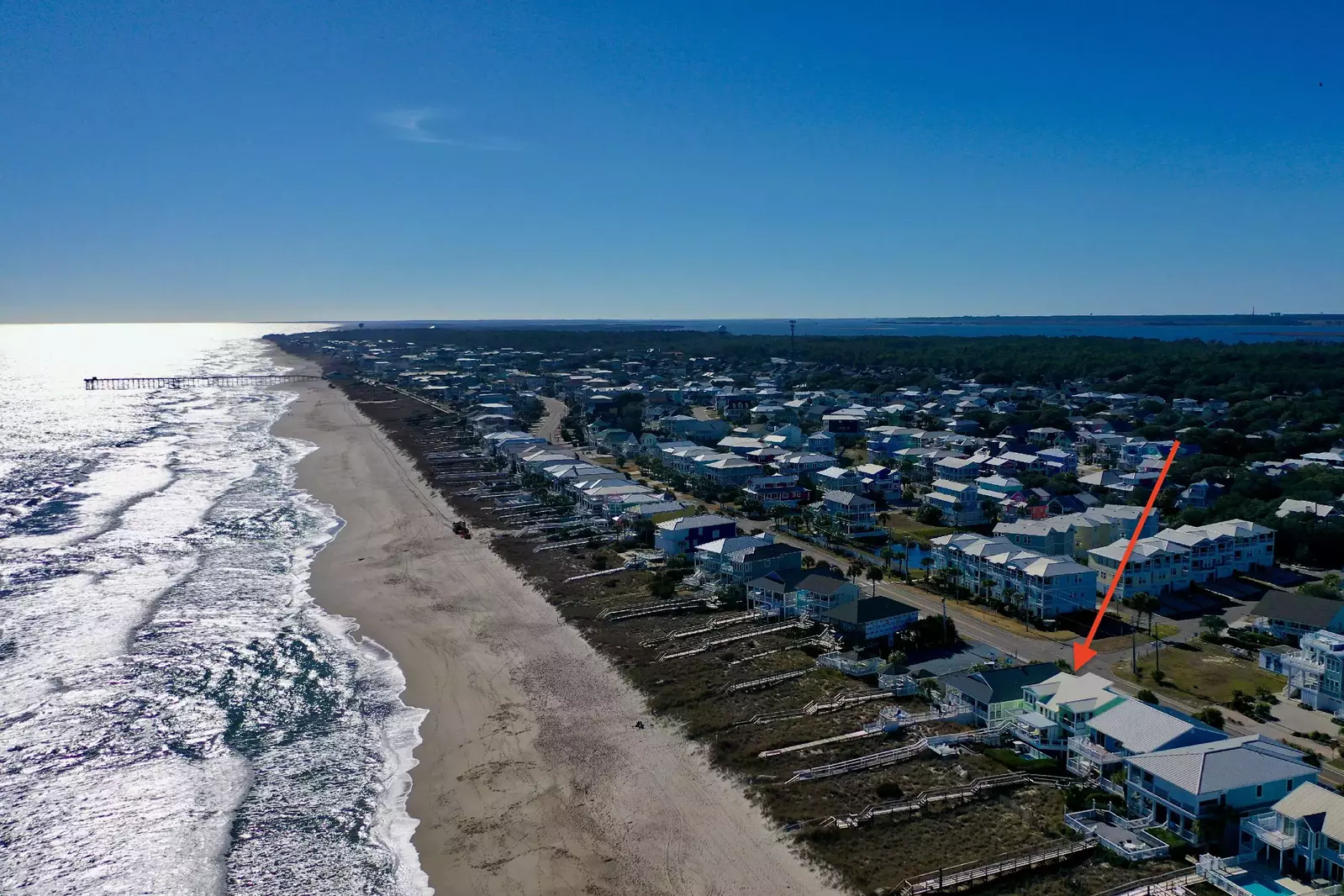 Seaside is less than a mile from the Kure Beach Pier