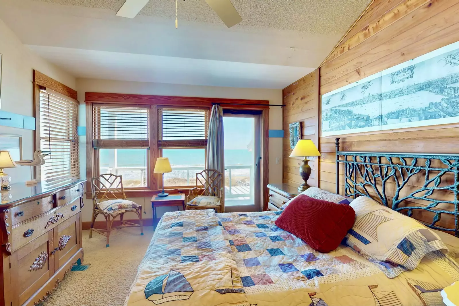 The third bedroom offers stunning ocean views from the top floor and a private deck