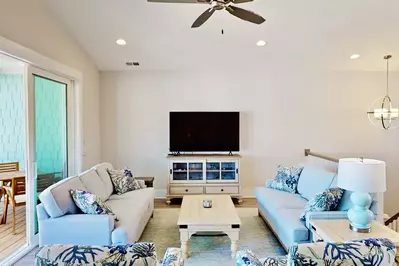 Watch the big game on the wide screen TV