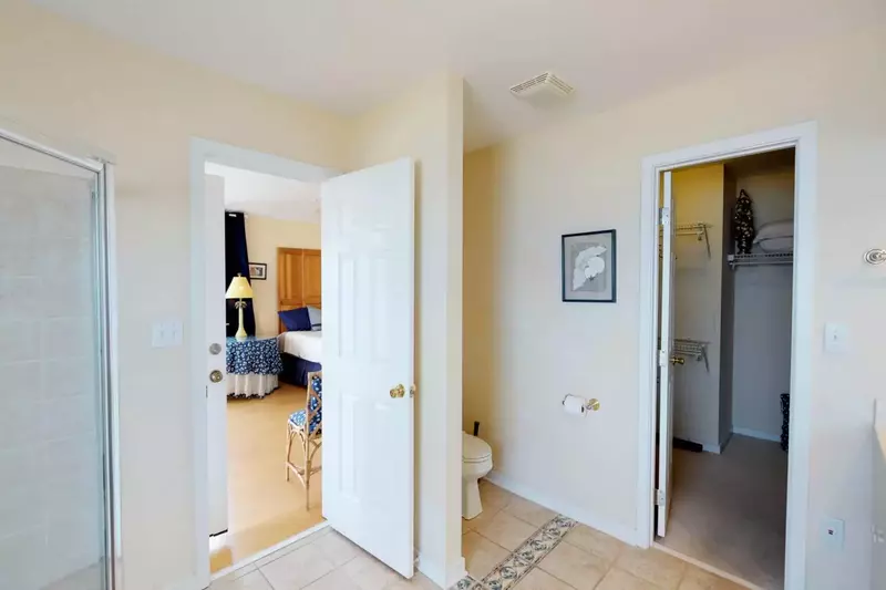 Owners suite bathroom has a large walk in closet