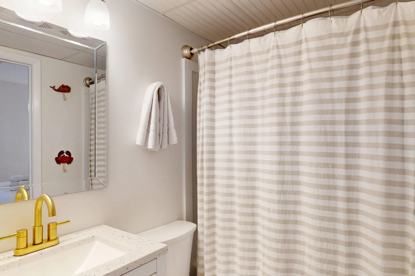 Second bathroom with tub/shower combo