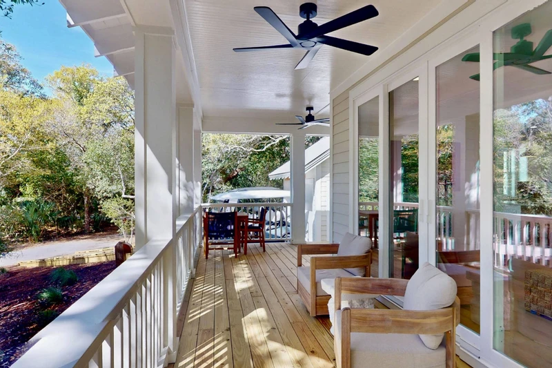 Enjoy the quiet of the forest from the front porch