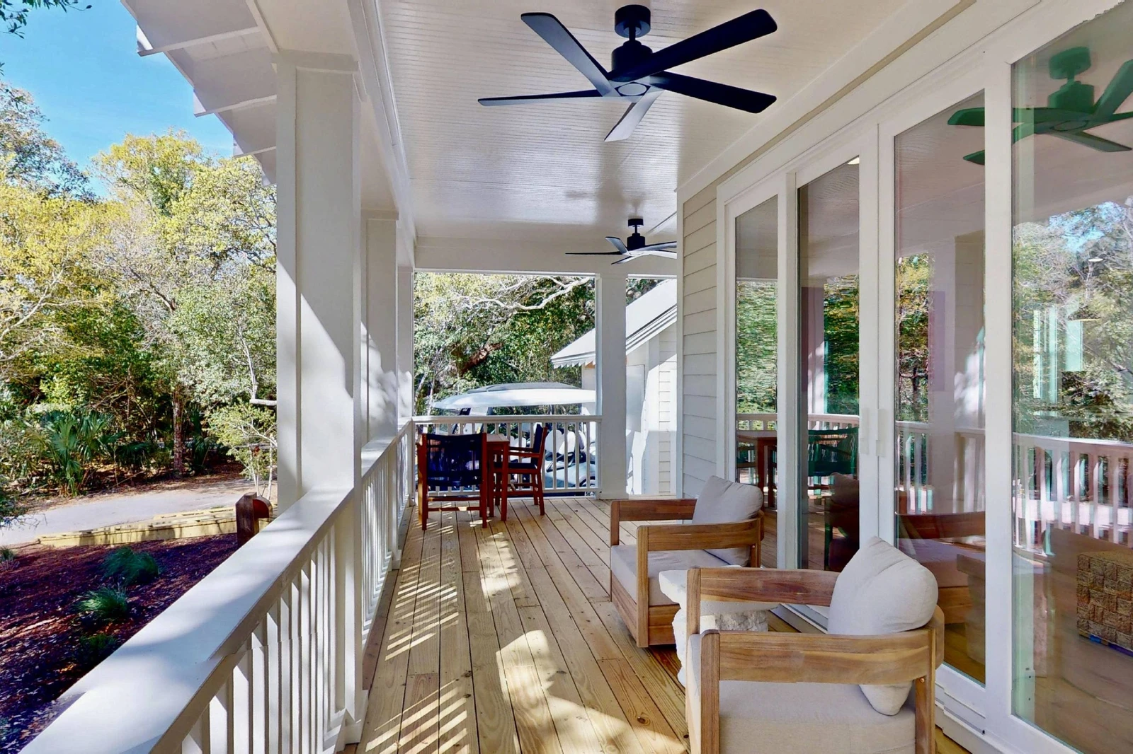 Enjoy the quiet of the forest from the front porch