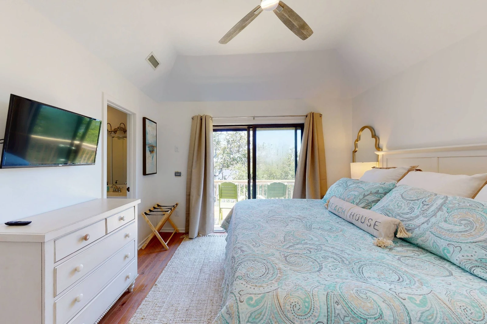 Enjoy the bright owner suite with views of the marsh