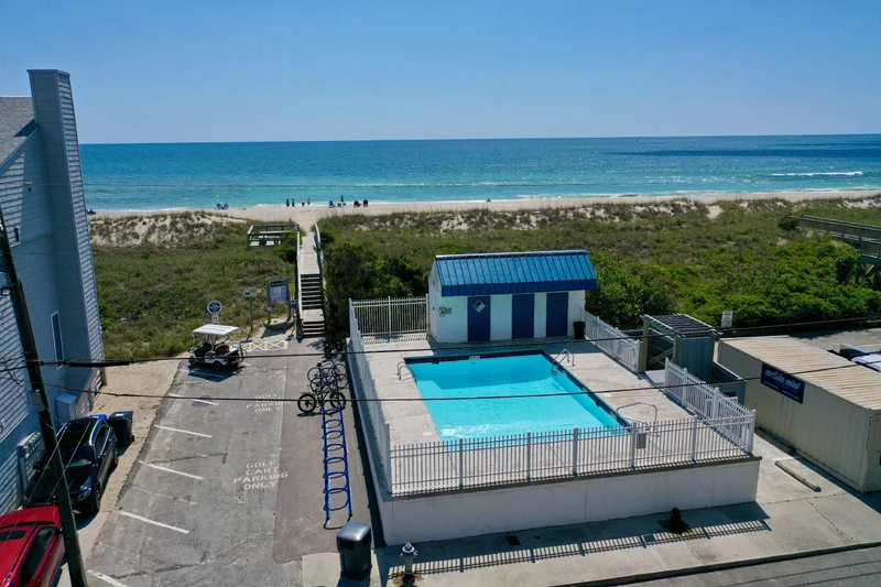 A community pool is available across the street