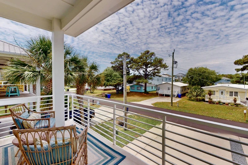 Relax on the deck and watch the sunset with a cocktail