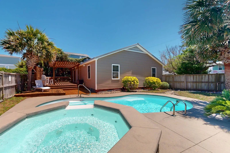 There is space for the whole group to enjoy the backyard!
