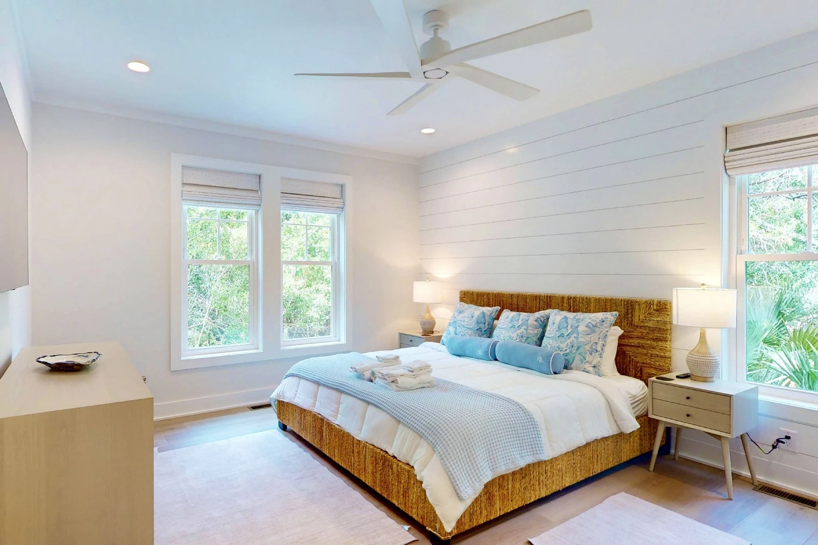 The 1st floor suite has a king bed