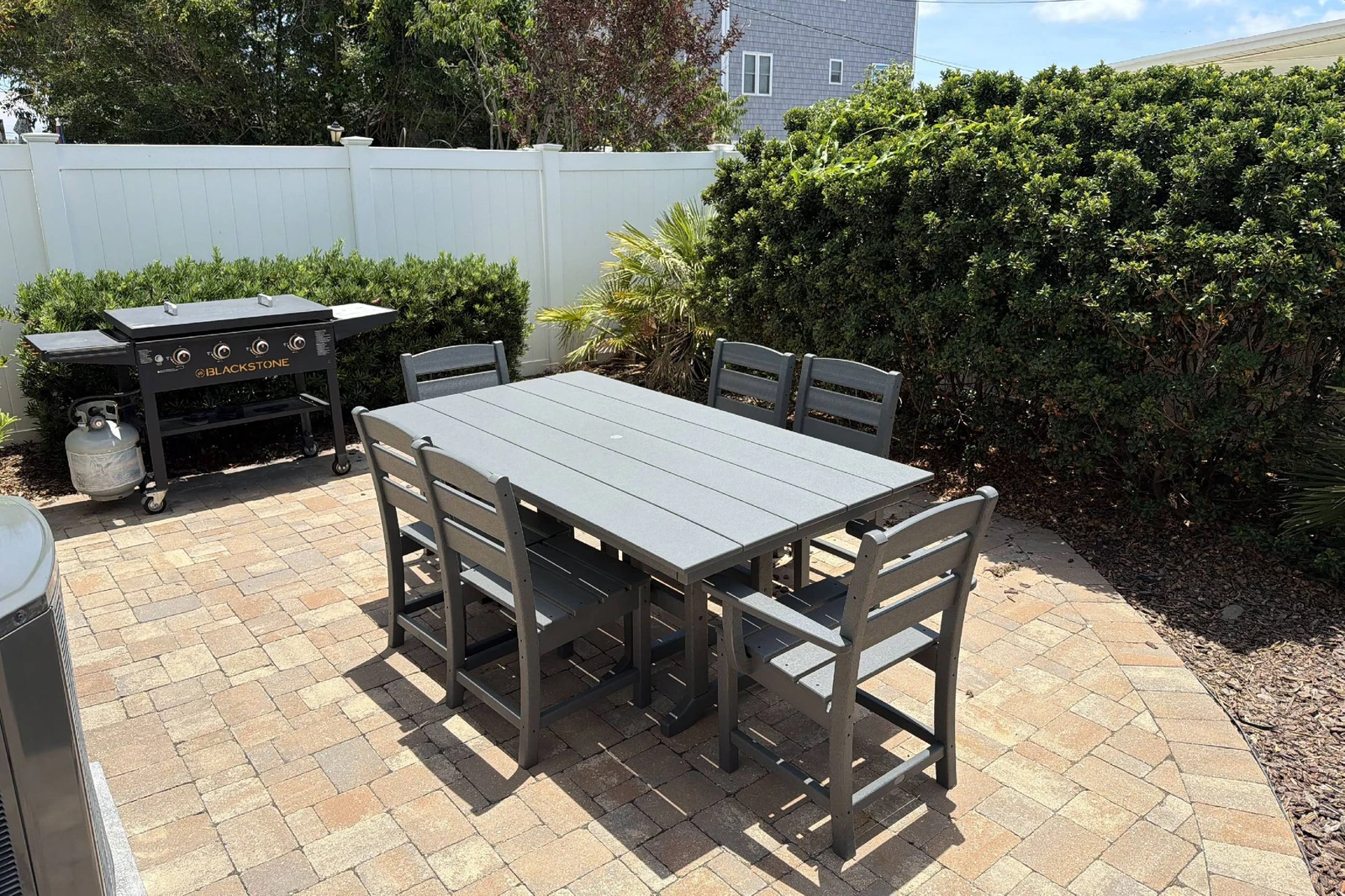 Enjoy a meal outside at the new patio table
