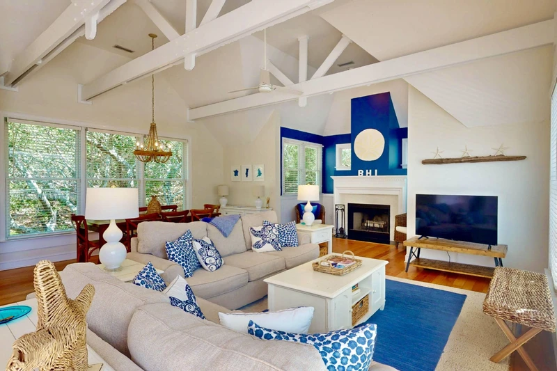 Relax in the spacious upstairs living area