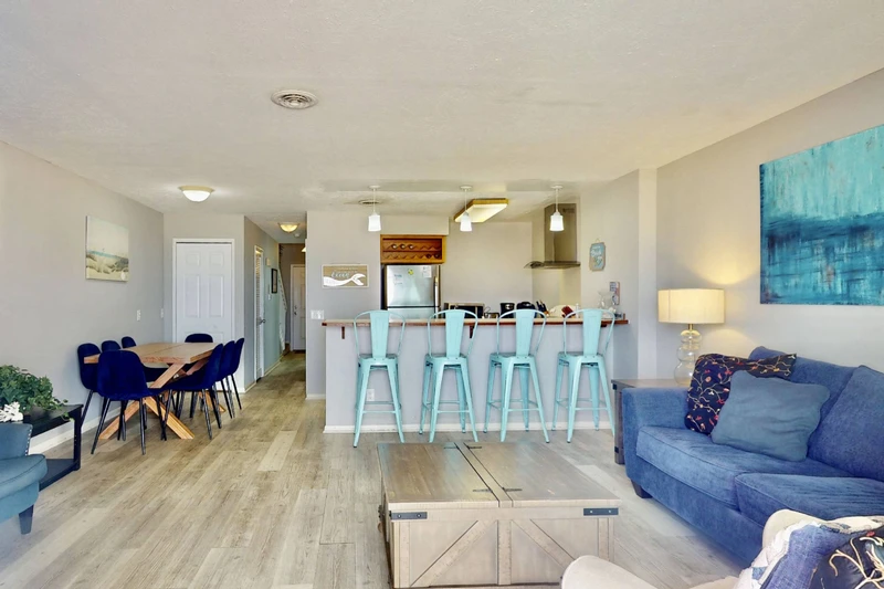 Main living/dining/kitchen area