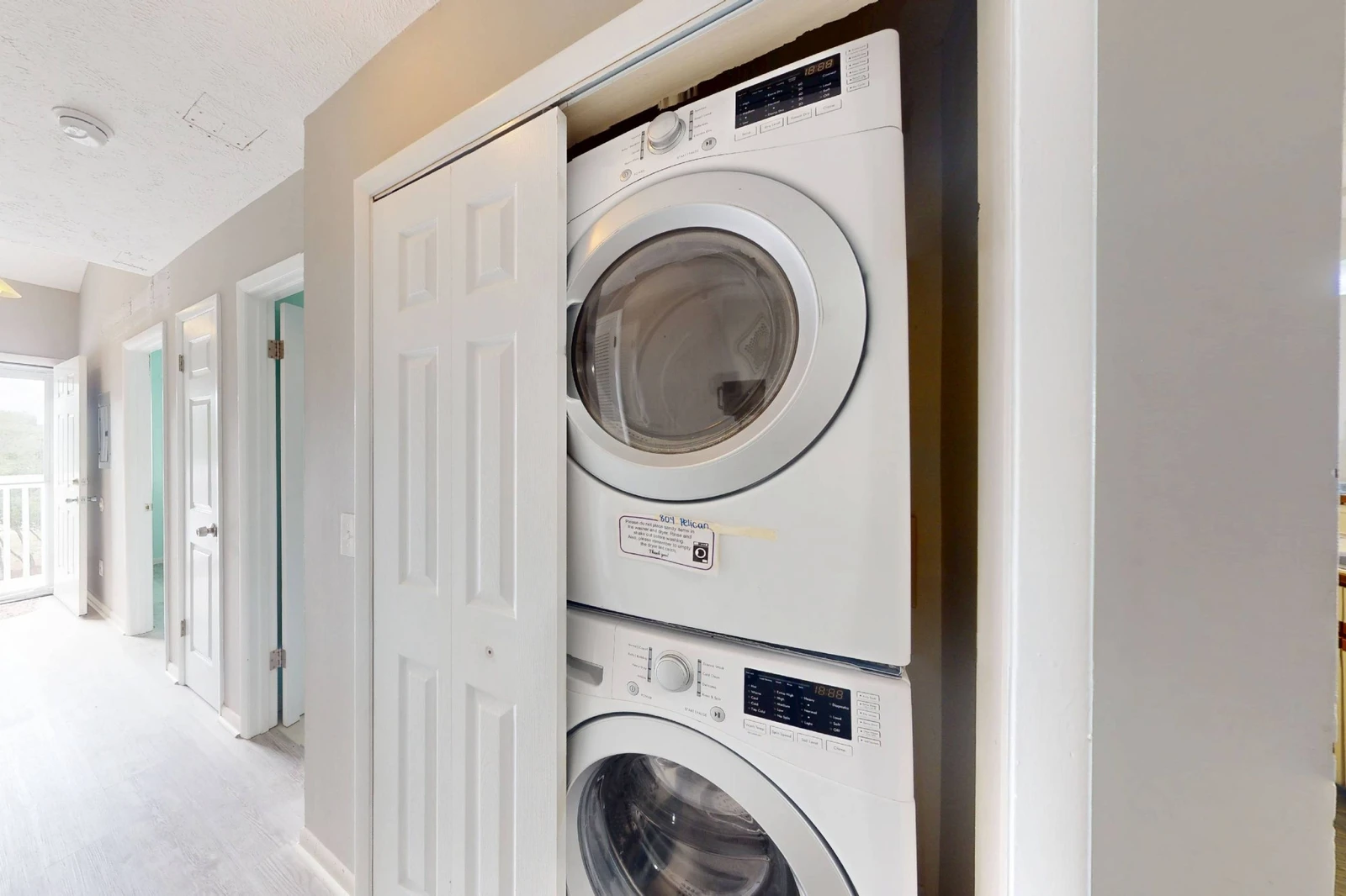 In unit laundry makes packing light a breeze