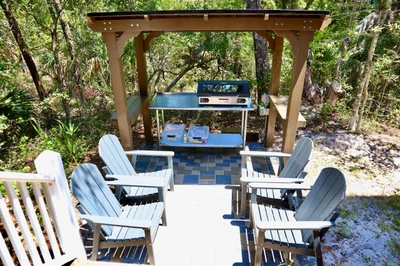 A new sitting area with a griddle is available for your use