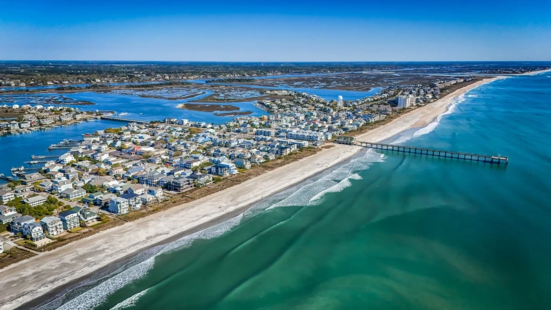 aerial view of Wrightsville Beach