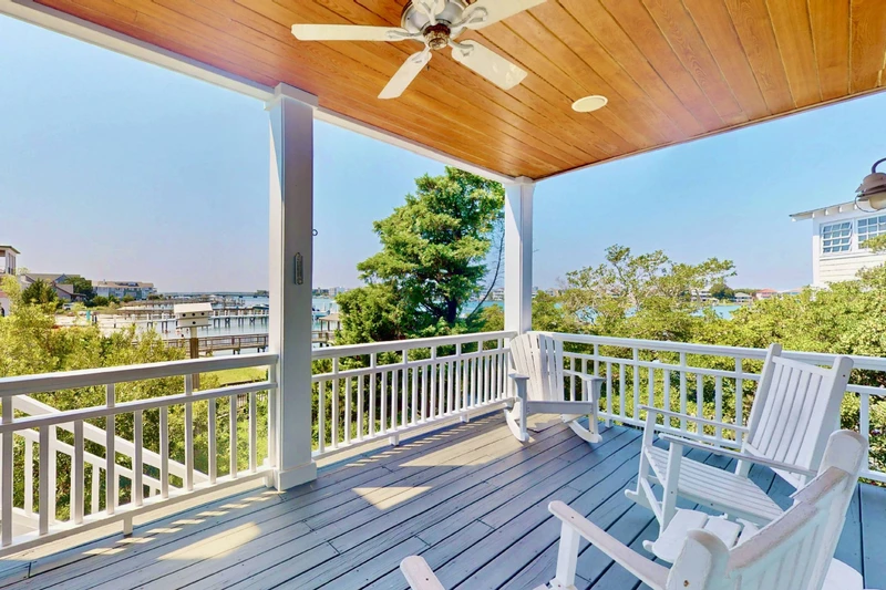 The owner's suite offers direct access to the second floor sound facing deck