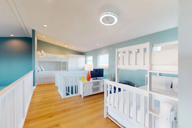 Upstairs loft area with bunks